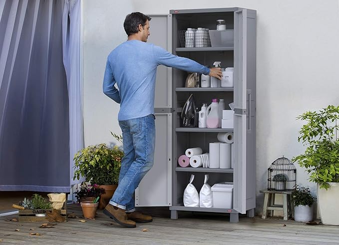 Keter Storage Cabinet with Doors and Shelves - Image 2