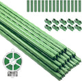 Garden Stakes Kit, 20 Sets 16 inch 0.43" in Diameter Steel Plant Stick Support by Unknown