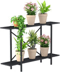 Zhongma 2 Tier Metal Sturdy Heavy Plant Stand, Narrow Plant Stand Indoor and by Zhongma
