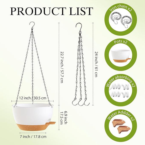 12 Inch Hanging Baskets 2 PC - Image 2