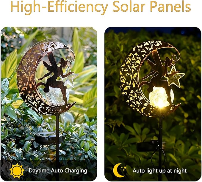 Solar Lights Garden Decorations Outdoor-Moon Fairy Lights - Image 5