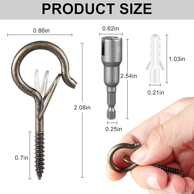 96 PCS Q-Hanger Hooks, Screw Hooks - Image 7