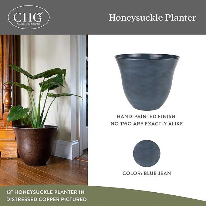 Classic Home and Garden Honeysuckle Resin Planters - Image 2