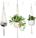 MIPON 3 Pack Macrame Plant Hanger Indoor Hanging Planter Holder by MIPON