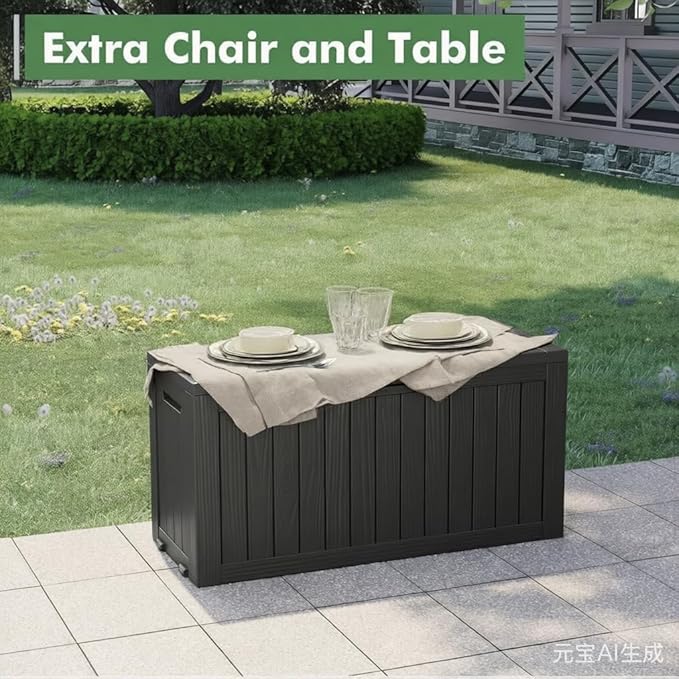 Outdoor Storage Box, Resin Deck Boxes Indoor and outdoor, Waterproof Storage - Image 7