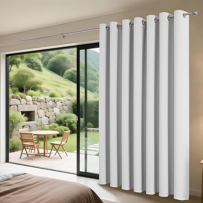 Joydeco Blackout Patio Sliding Door Curtains 96 Inches Long, Grommet Privacy - Image 3