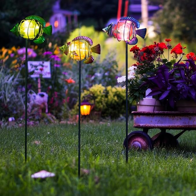 Outdoor Garden Solar Lights, Tropical Fish Backyard Decor, Led Solar Lights - Image 2
