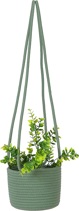 Hanging Planter Basket Jute Rope Woven Plant Hangers Indoor Hanging Plant by RUIZHIXUAN