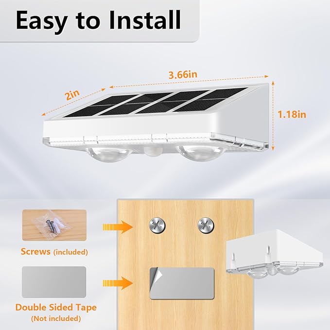 NIORSUN Solar Fence Lights, 24 Pack Solars Deck Light, Warm White Color - Image 6