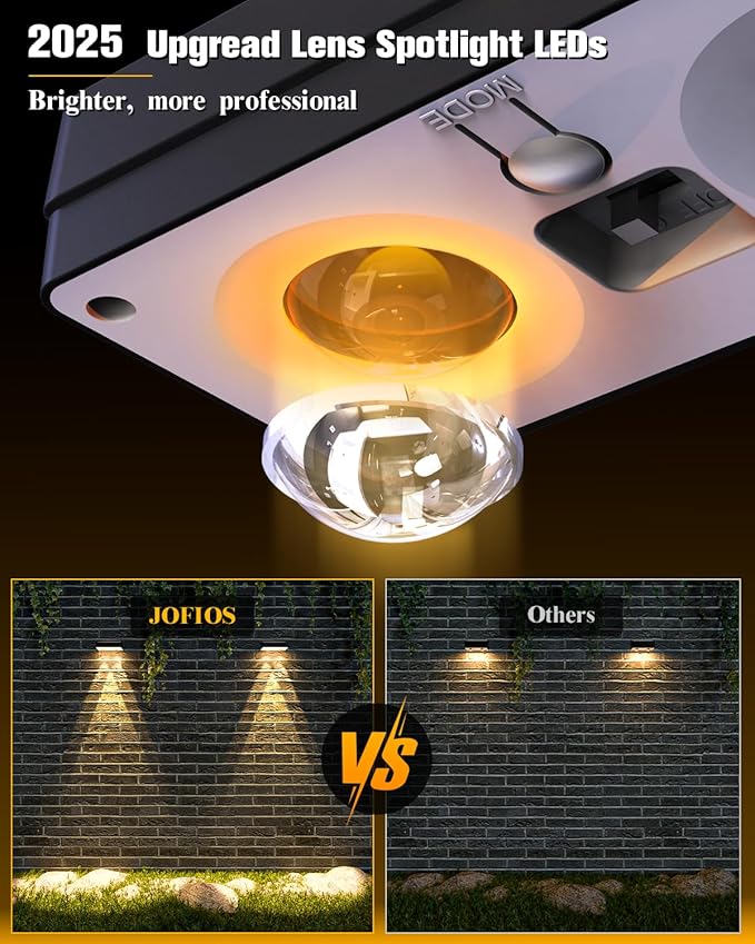 Solar Fence Lights 12 Pack, 50 Lumens Outdoor Fence Solar Lights - Image 3