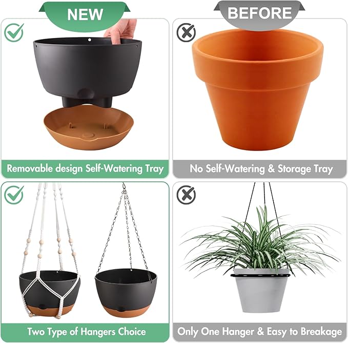 Set of 2-10 Inch Hanging Planters - Image 6