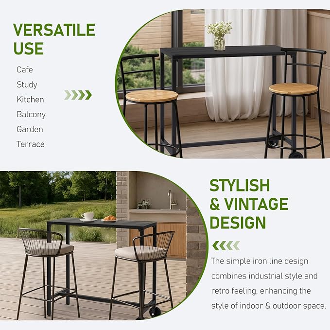Outvita Outdoor Bar Table, Bistro Rectangle - Image 7