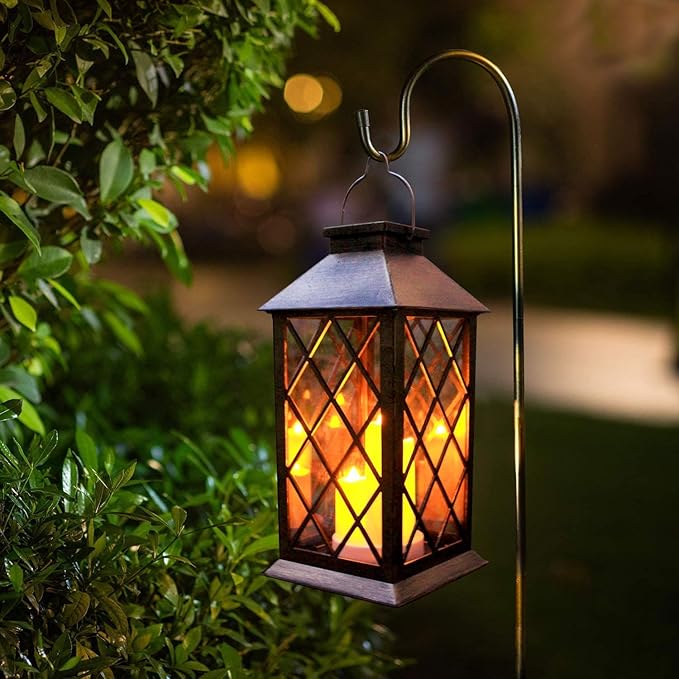 Solar Outdoor Lantern, Garden Hanging Waterproof Lanterns PVC Upgrade 3 LED by SolarGardenDecorationLight