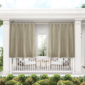 Exclusive Home Cabana Solid Indoor/Outdoor Light Filtering Hook-and-Loop Tab by Exclusive+Home
