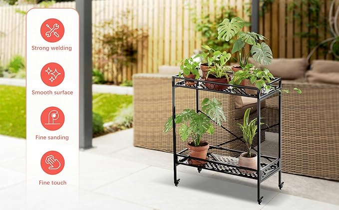 Zhongma 2 Tier Sturdy Metal Plant Stand - Image 6