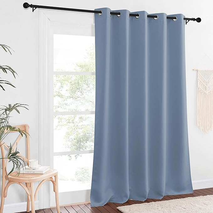 NICETOWN Sliding Door Window Treatment Blackout Patio Door Curtain Panels - Image 8
