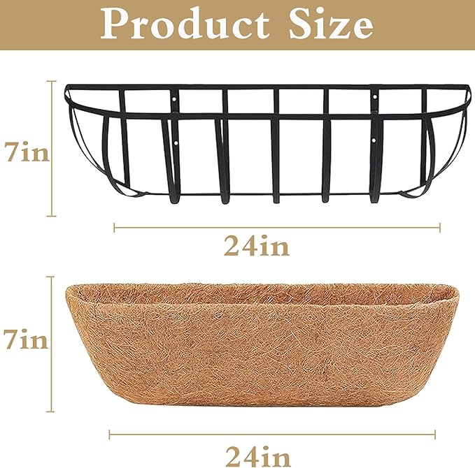 4pack 24-inch Window Sill Window Railing Planters - Image 7