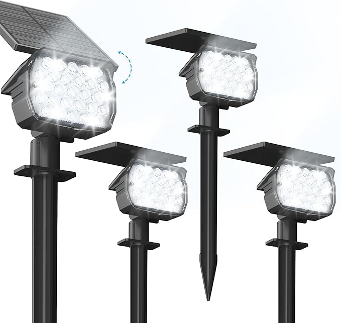 VOLISUN Solar Spotlight Outdoor, IP67 Waterproof Solar Landscape Spot by VOLISUN