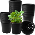 OJYUDD 120 Pcs 0.5 Gallon Black Plastic Plant Nursery Pots, Plant Seedling Pots by OJYUDD