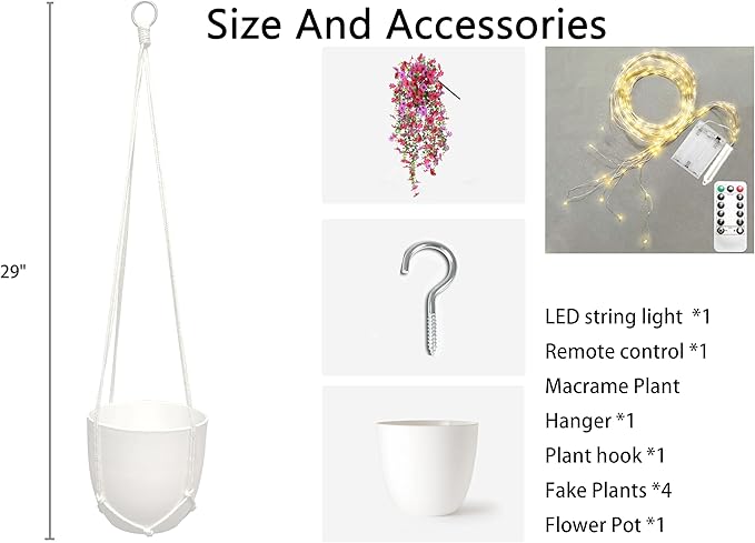 Comtelek Artificial Flowers for Outdoors Fake Hanging Plants - Image 3