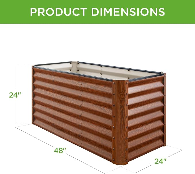 Best Choice Products 4x2x2ft Outdoor Metal Raised Garden Bed, Deep Root Box - Image 3