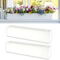 LaLaGreen Wall Planters for Outdoor White Carbon Steel Metal Hanging Flower Pots by L%C3%A1L%C3%A1Green