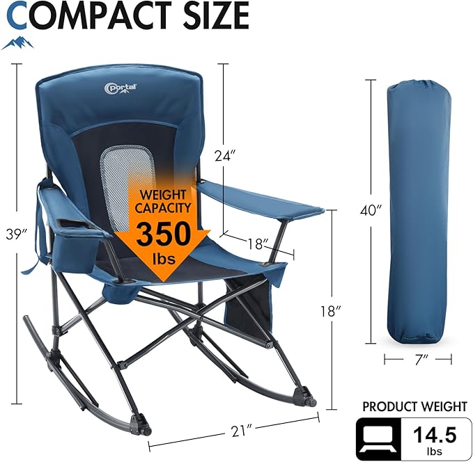 Portal Outdoor Rocking Chair Camping Folding Portable Rocker - Image 3