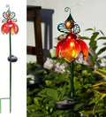 VCUTEKA Solar Garden Lights Metal Flower Decor Colorful Fairy Flowers Solar by VCUTEKA