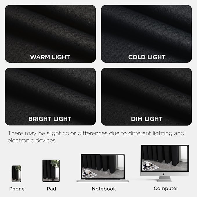 Joydeco Blackout Door Curtain for Doorway Privacy 96 Inches Long, Grommet - Image 8
