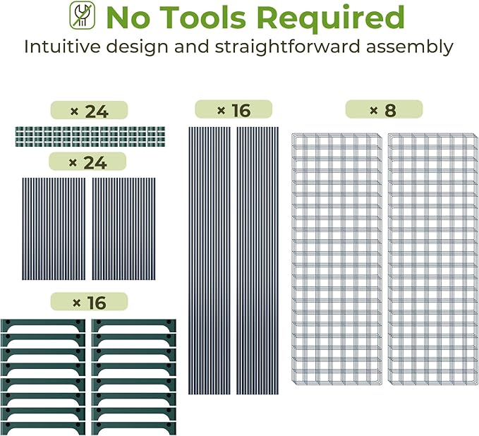 Ohuhu Plant Greenhouse Shelves 4 Tier 2 Pack Extra-Wide Stable Green House - Image 9