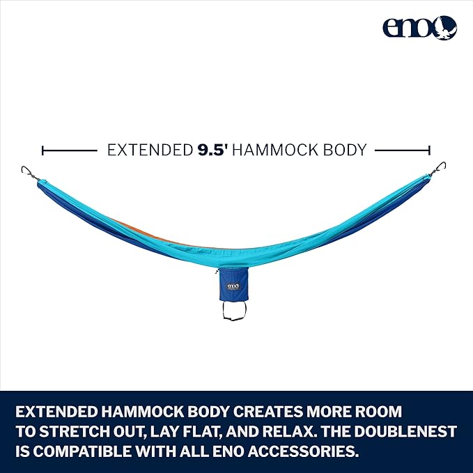 ENO, Eagles Nest Outfitters DoubleNest Lightweight Camping Hammock, 1 to 2 - Image 2