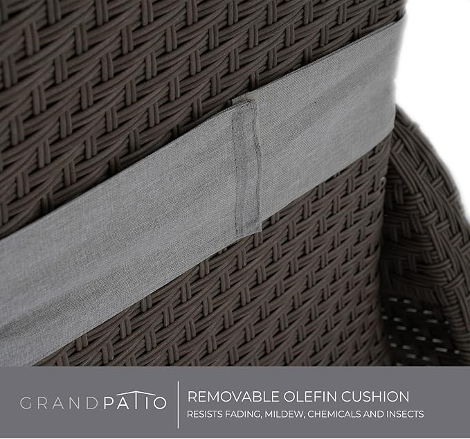 Grand patio Indoor & Outdoor Recliner Chair PE Wicker Patio Recliner - Image 7