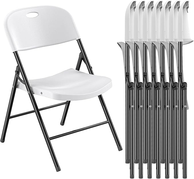 Nazhura 350 Weight Limit Heavy Duty Plastic Folding Chair by NazhuraGoodCompanionAtHome