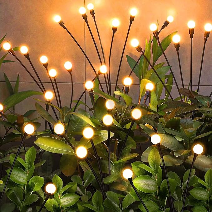 Solar Garden Lights Outdoor, 10 Pack 60LED Waterproof Solar Powered Lights by NBQQ