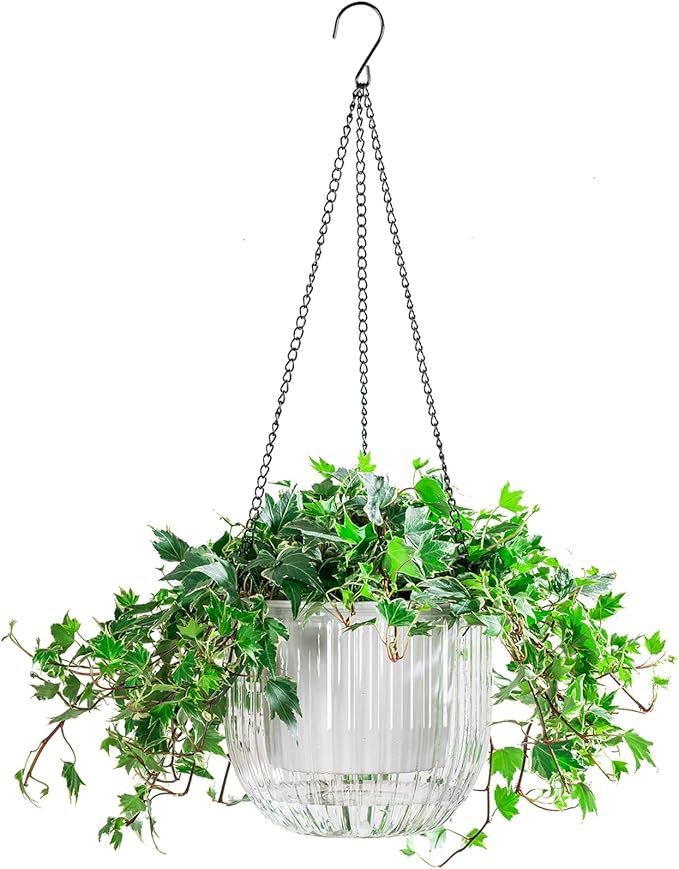 Melphoe 1 Pack Self Watering Hanging Planters Indoor Flower Pots, 8.3 Inch by Melphoe