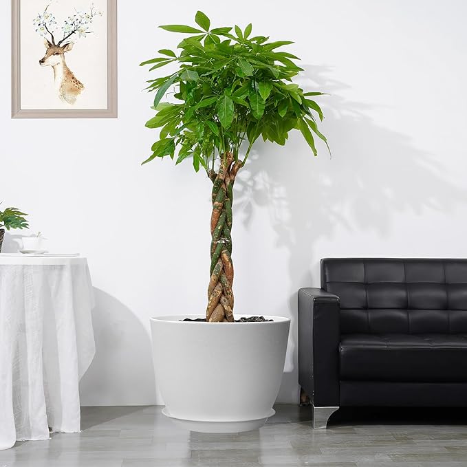 12inch Large Plant Pot, Modern Plastic Planter - Image 6