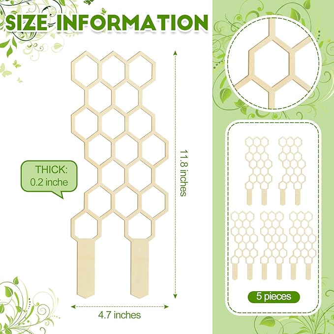 Nuenen 5 Pack Indoor Plant Trellis - Image 2