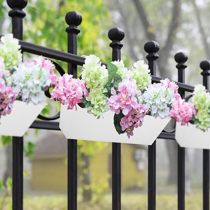 Railing Planters Outdoor Balcony 16 Inch Deck Over The Railing Planter Boxes - Image 3