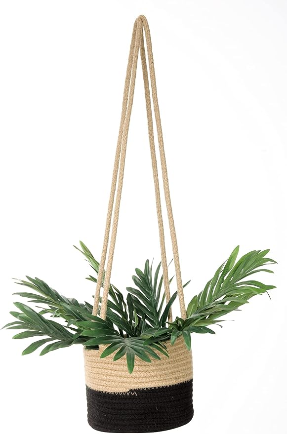 Hanging Planter Basket Jute Rope Woven Plant Hangers Indoor Hanging Plant - Image 3