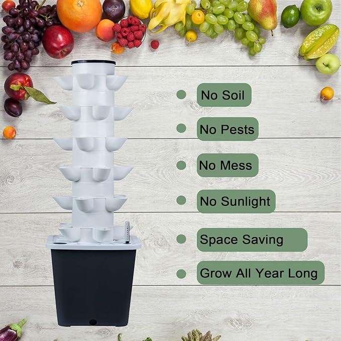 Hydroponics Tower Indoor Growing System Vertical Garden Planter Indoor Smart - Image 5