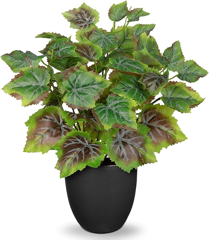 14.5" Artificial Plants Indoor Home Decor, Fake Potted Silk Plants by VillaComo