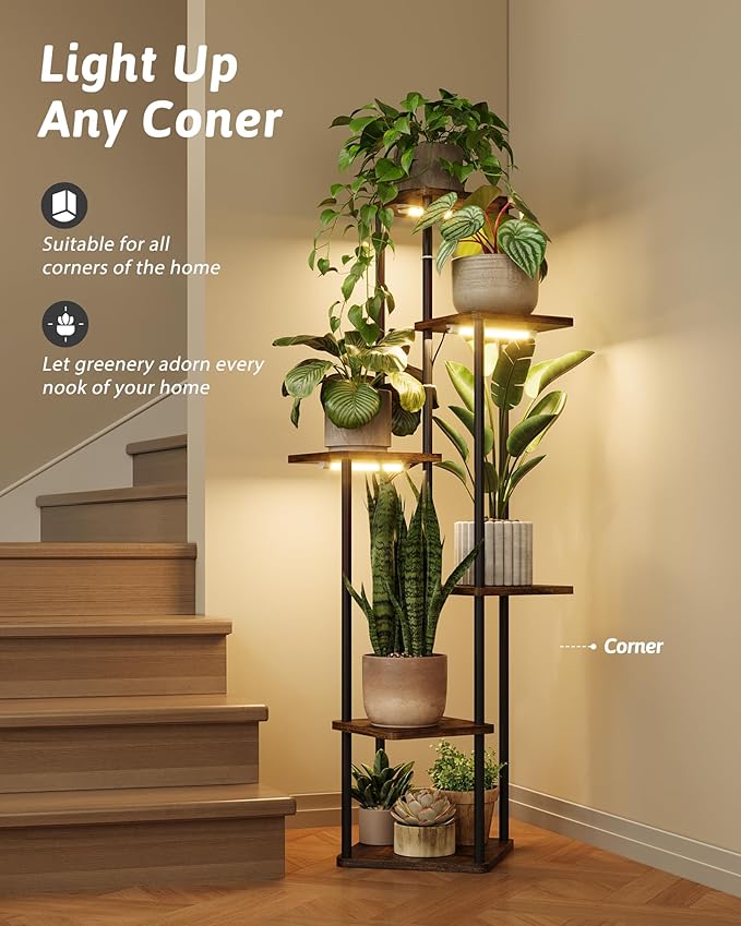 Corner Plant Stand Indoor 6 tiered plant shelf - Image 3