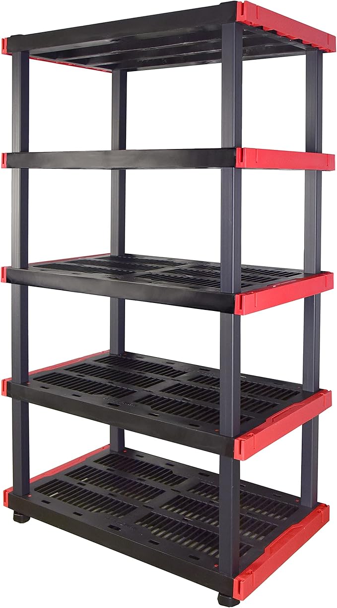 CX Craftsman 5-Tier Highly Durable Storage Rack, 5 Shelves That Support up to by BLACKYELLOW