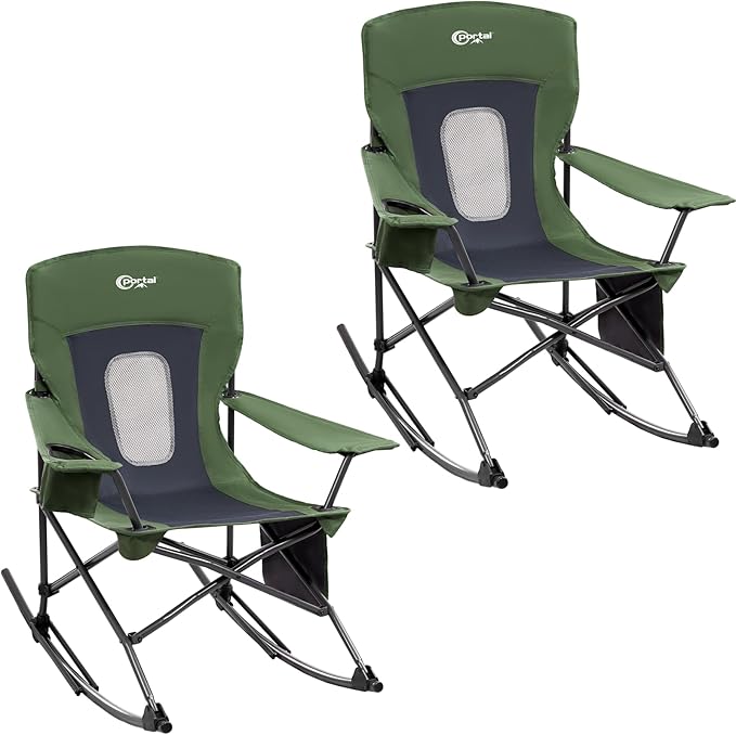 Portal Outdoor Rocking Chair Camping Folding Portable Rocker by PORTAL