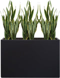Metal Planter Box Rectangular Block by Zezgeuro