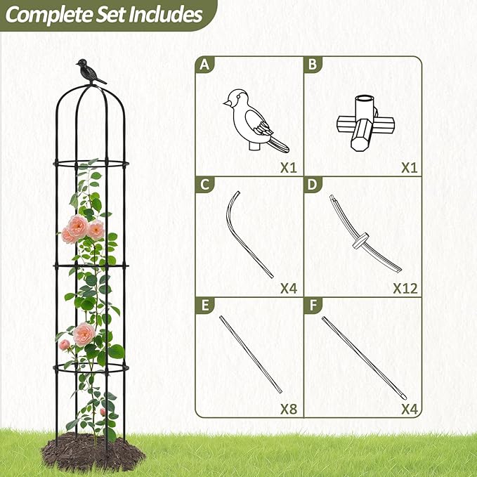 Garden Obelisk Trellis for Climbing Plants Outdoor - Image 6