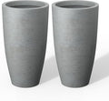 Kante 23.6" H Natural Concrete Tall Planters, Large Outdoor Indoor Decorative by Kante