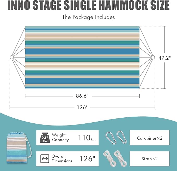 Brazilian Hammock with Tree Straps - Image 2