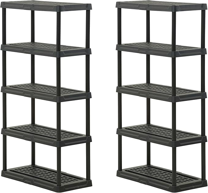 CENTREX CX 5-Tier Heavy Duty Plastic Storage Shelves that Support up to by Unknown