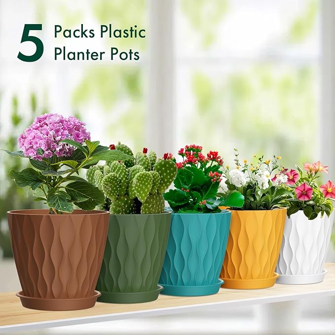 6 inch Plant Pots, Plastic Planters - Image 7
